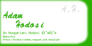 adam hodosi business card